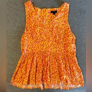 J Crew V-Neck Peplum Blouse